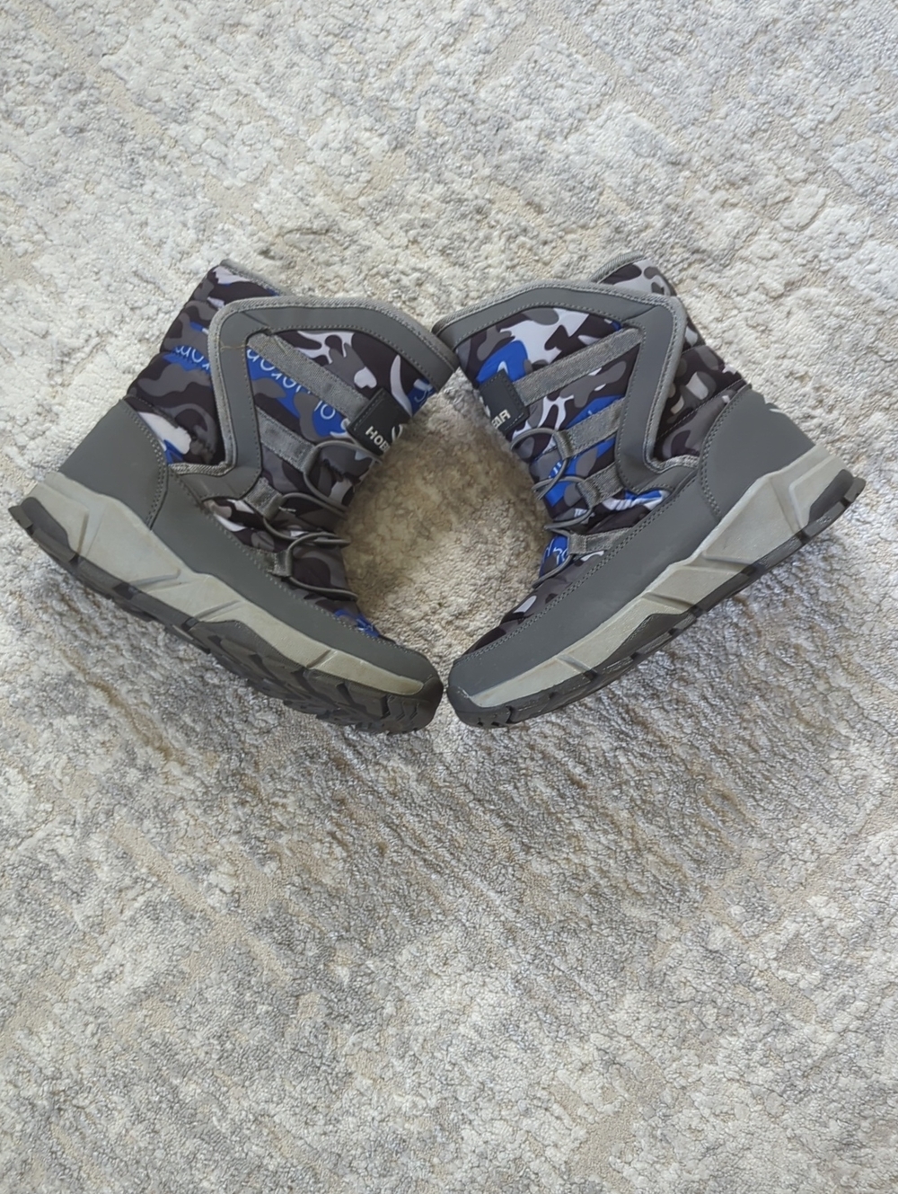 Hobibear Grey & Blue Insulated Snow Boots Size 2